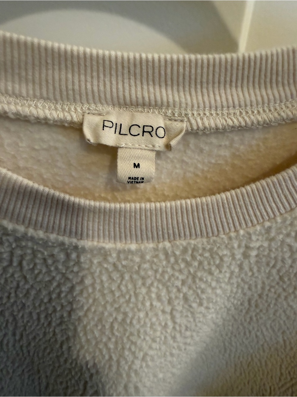 Pilcro Women's Cream Sherpa Pullover Sweatshirt - Picture 4 of 4